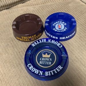 Lot of 3 vintage ashtrays